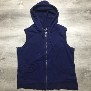 Norma Kamali Sleeveless Zip Hoodie